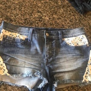 Bebe lace shorts!!